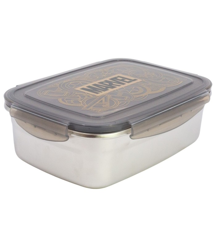 Marmita Retangular Inox 1090ml Marvel Golden Treasure