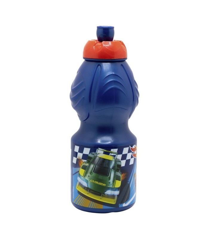 Garrafa Sport 400 ml Hotwheels Blue Fire