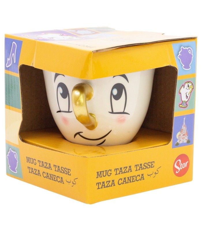 Caneca Cerâmica 3D 190 ML Chip – A Bela e o Monstro