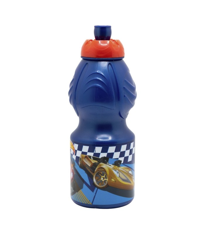 Garrafa Sport 400 ml Hotwheels Blue Fire
