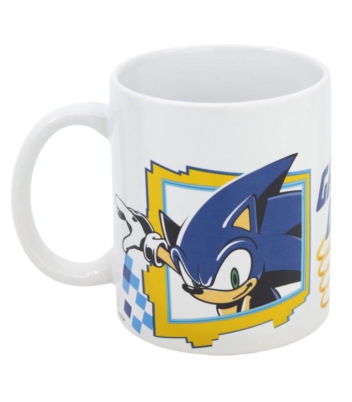 Caneca de Cerâmica 325 ml Sonic Game On com Caixa de Presente