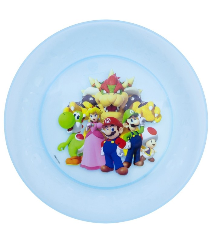 Conjunto 4 PCS Pratos PP Super Mario