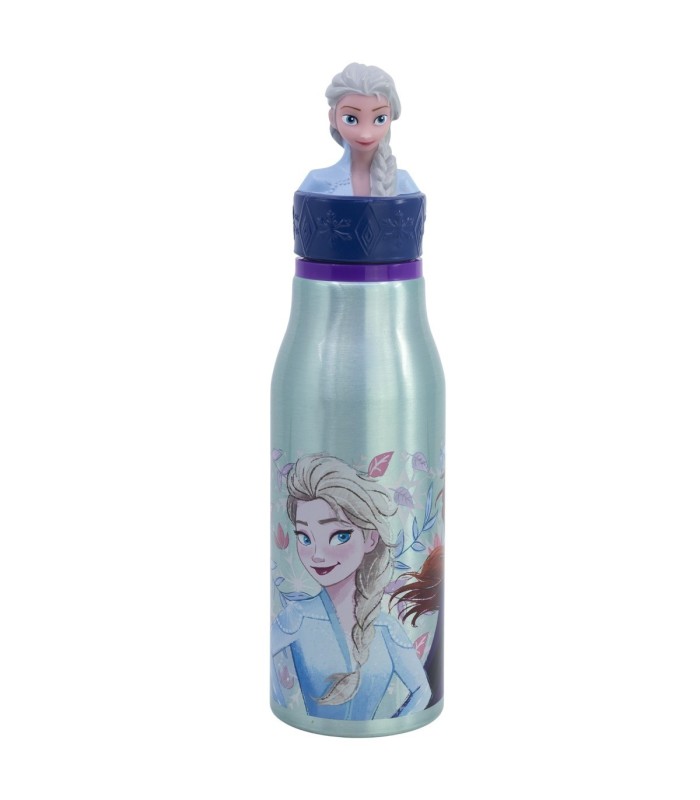 Garrafa de Alumínio 690 ml Frozen - Contém Figurinha 3D