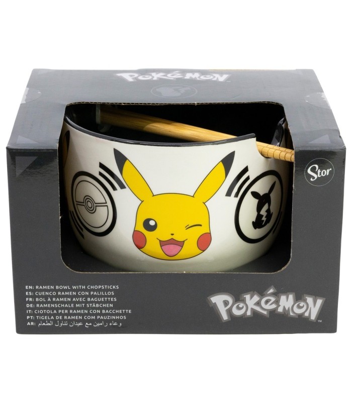 Taça Ramen com Palitos Pokémon em Caixa de Presente