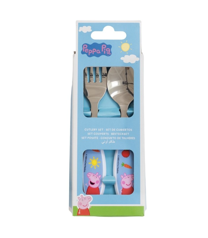 Conjunto de 2 Talheres Metálicos Peppa Pig