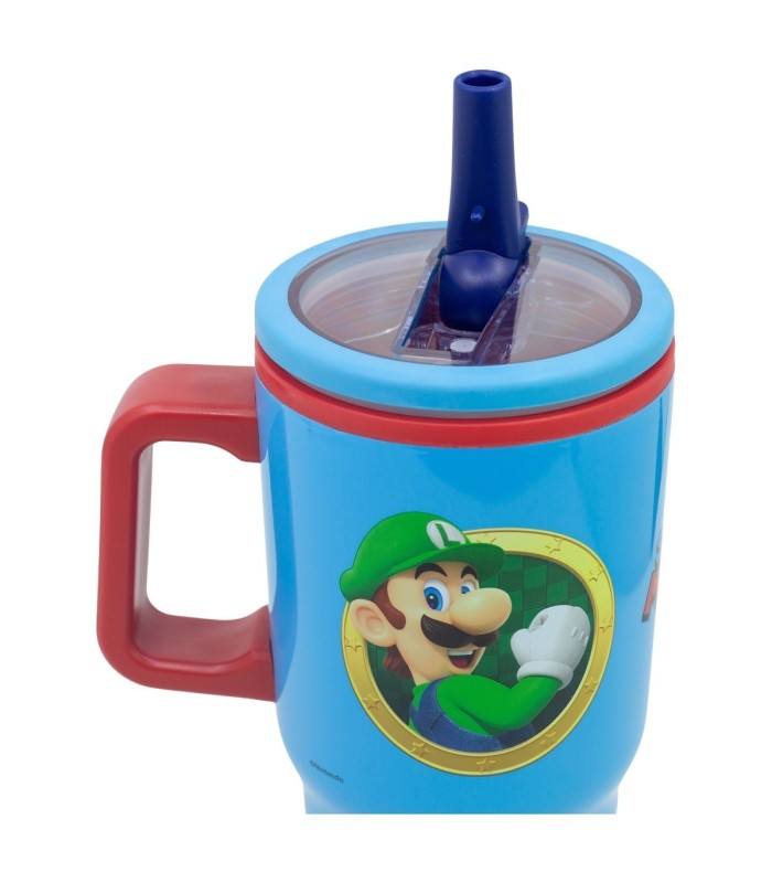 Caneca Cool Easy de Dupla Parede com Bico 640 ml Super Mario