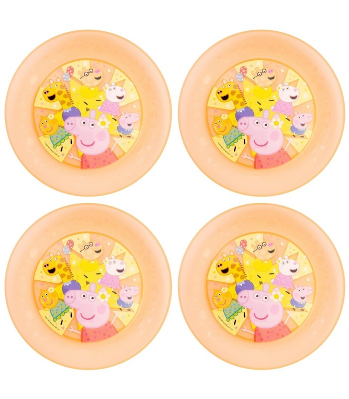 Conjunto 4 PCS Pratos PP Peppa Pig