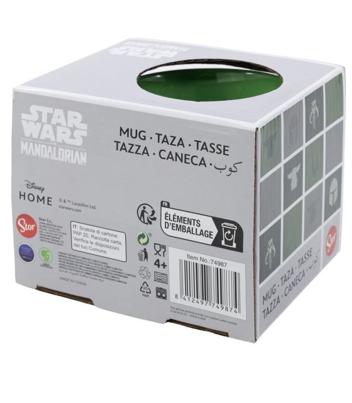 Caneca Cerâmica Elite 380 ml The Mandalorian em Caixa de Presente