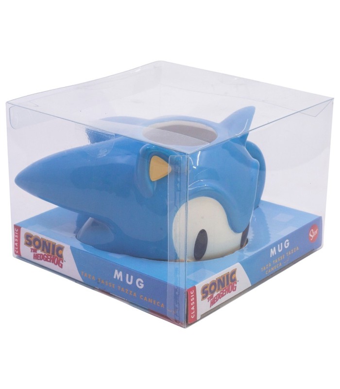 Caneca Cerâmica 3D 400 ML Sonic Head em Caixa de Presente