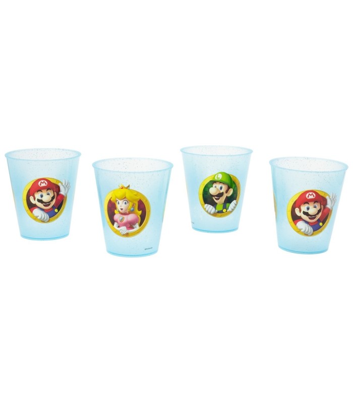 Conjunto 4 PCS Copos PP Super Mario 285 ML
