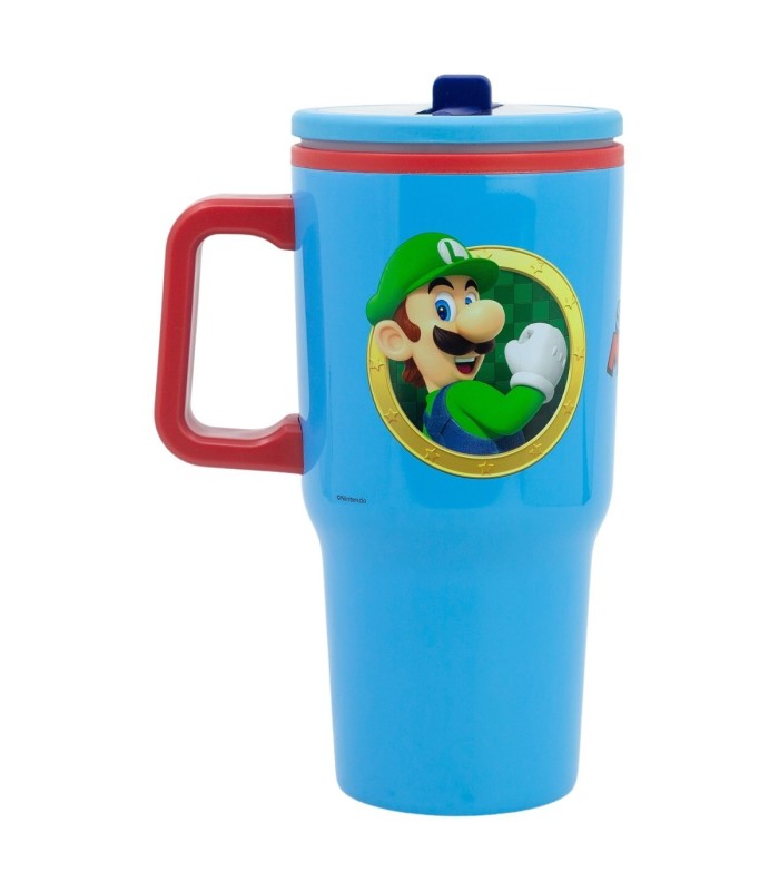 Caneca Cool Easy de Dupla Parede com Bico 640 ml Super Mario
