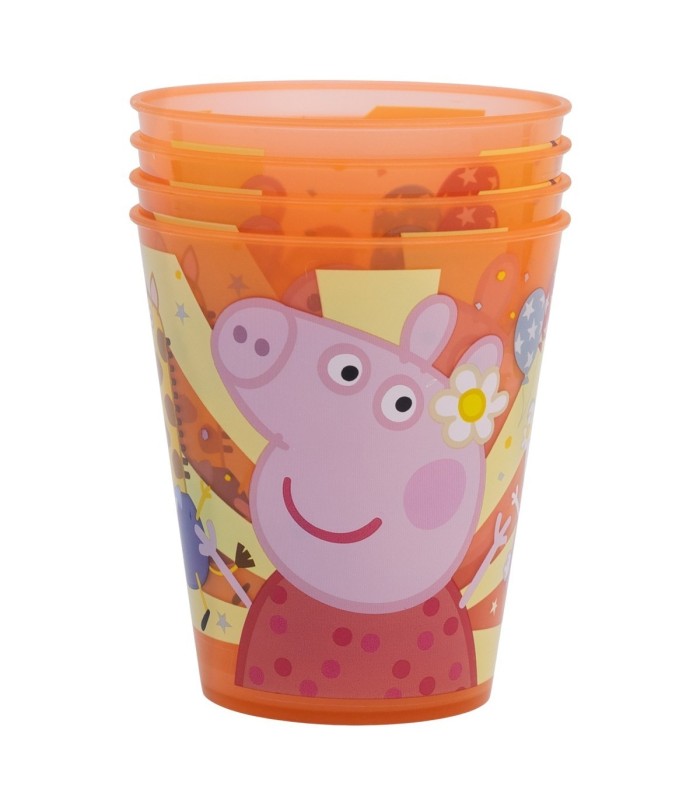 Conjunto 4 PCS Copos PP Peppa Pig 285 ML