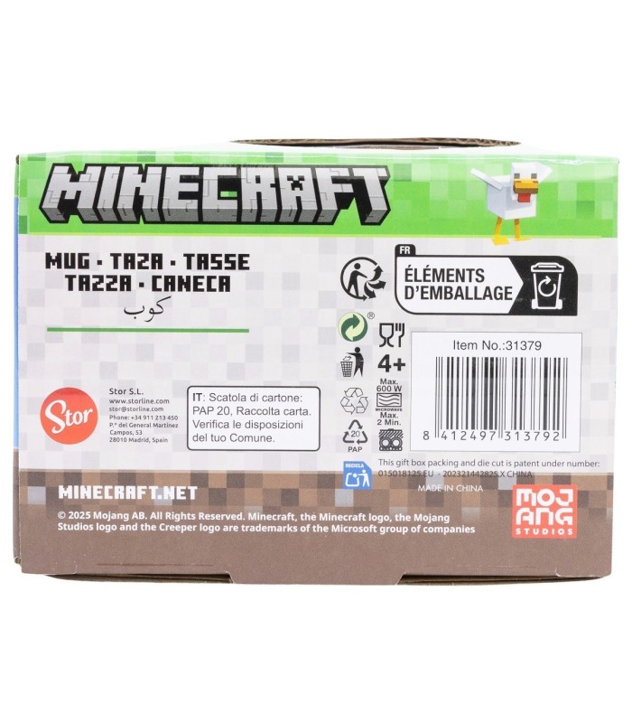 Caneca Cerâmica de Pequeno-Almoço 400 ml Minecraft