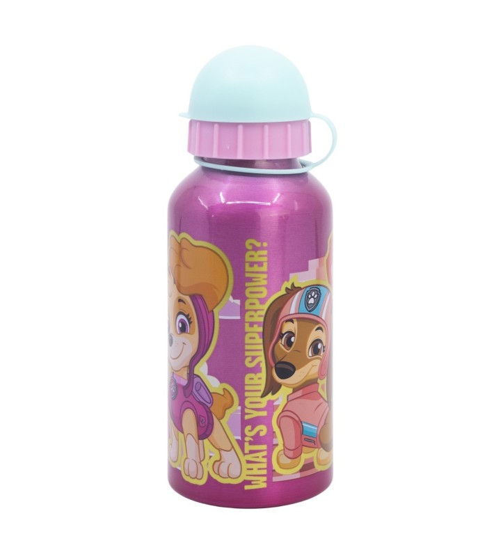 GARRAFA ALUMÍNIO PEQUENA 400 ML PAW PATROL GIRL SUPERPODERES