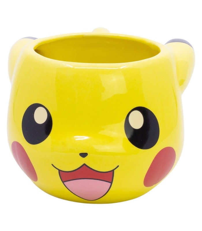 Caneca Cerâmica 3D 500 ML Pokémon Pikachu em Caixa de Presente