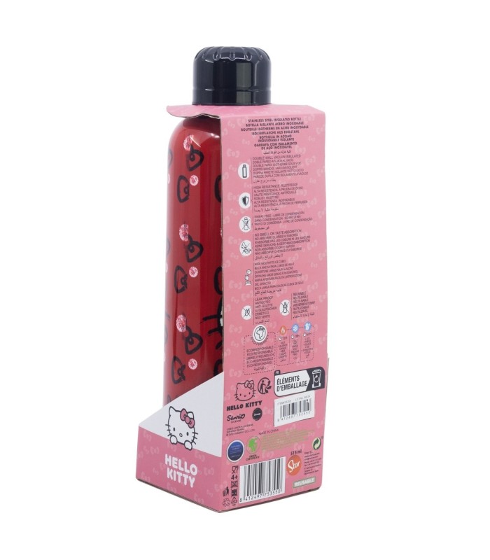 Garrafa Térmica Aço Inoxidável 515 ml Hello Kitty