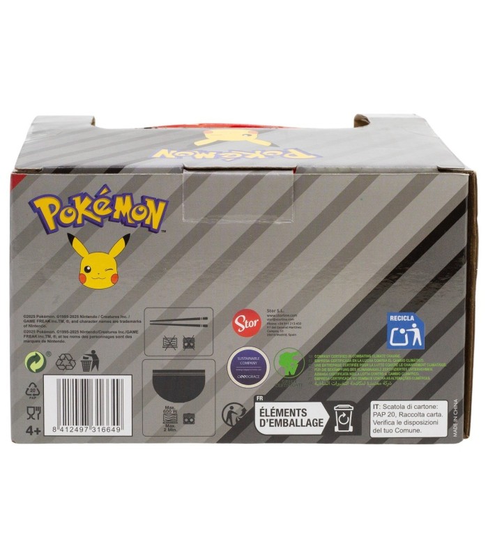 Taça Ramen com Palitinhos Pokémon em Caixa de Presente
