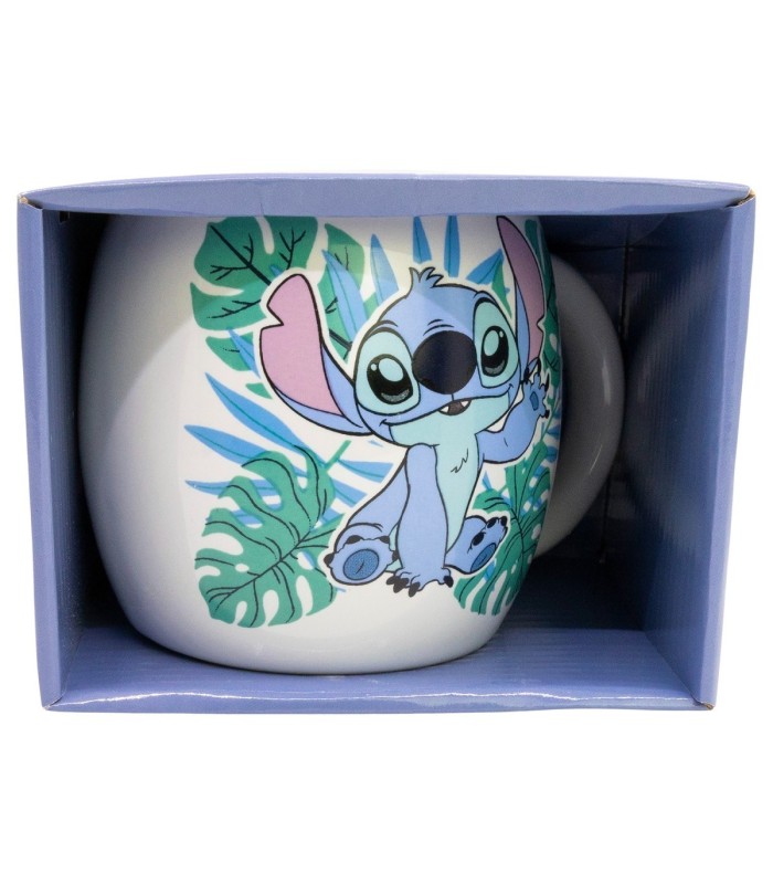Caneca Cerâmica Globe 380 ml Stitch Aloha em Caixa de Presente