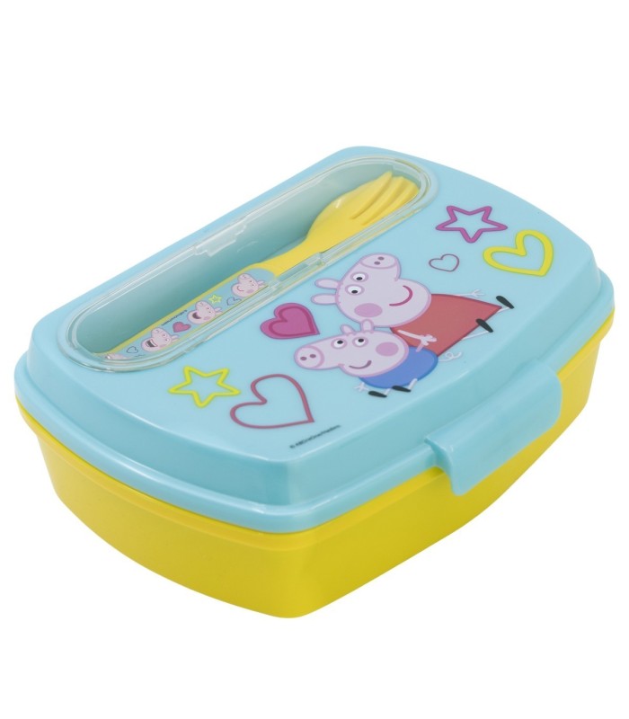 Fiambrera Retangular Peppa Pig com Talheres 2022