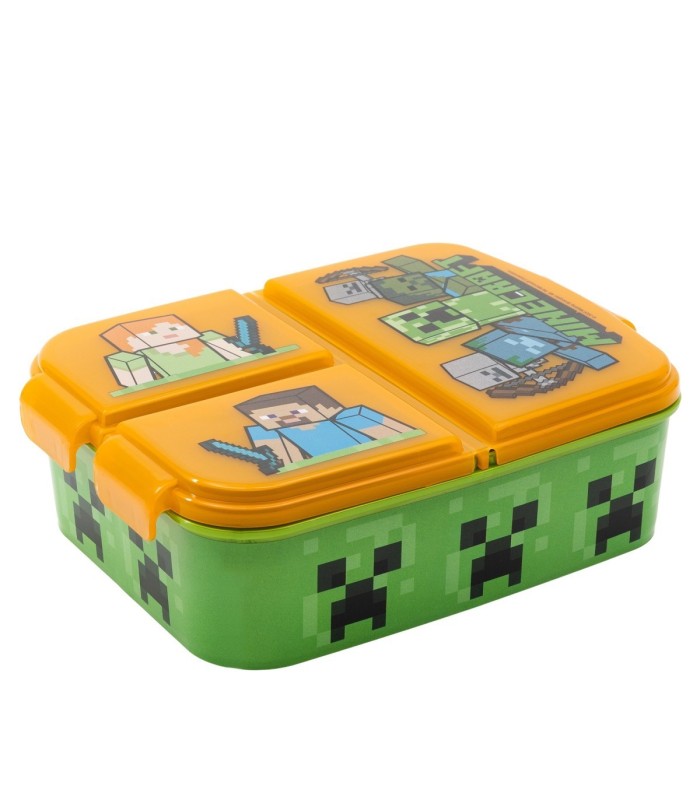 Fiambrera Múltipla Minecraft com 3 Compartimentos