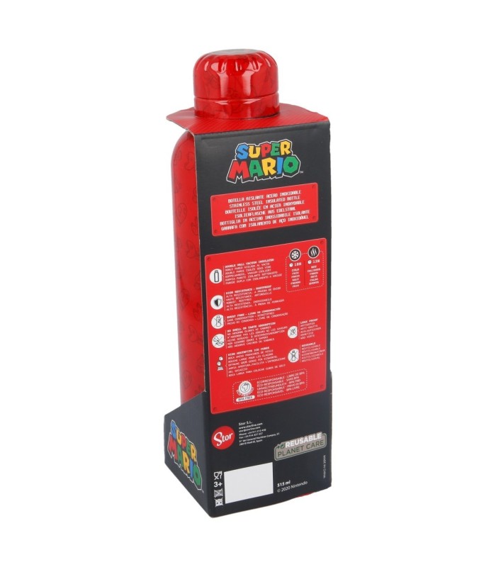 Garrafa Térmica Inox 515 ml Super Mario