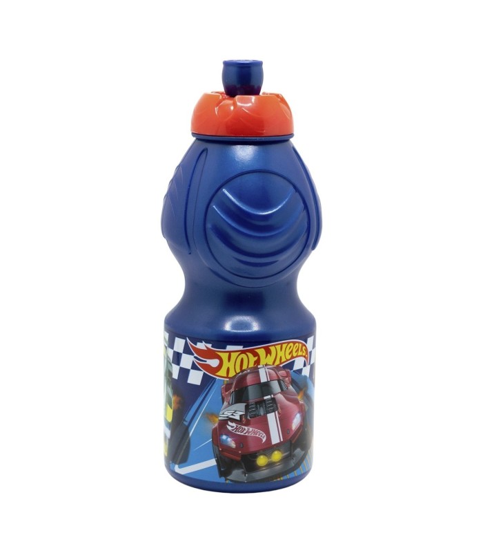 Garrafa Sport 400 ml Hotwheels Blue Fire