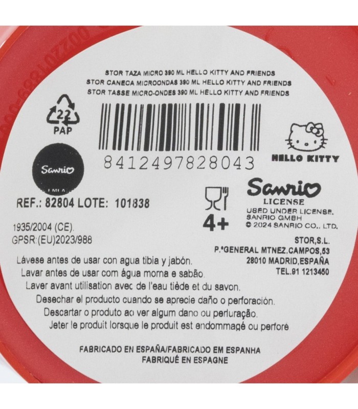 Caneca Micro 390 ML Hello Kitty e Amigos