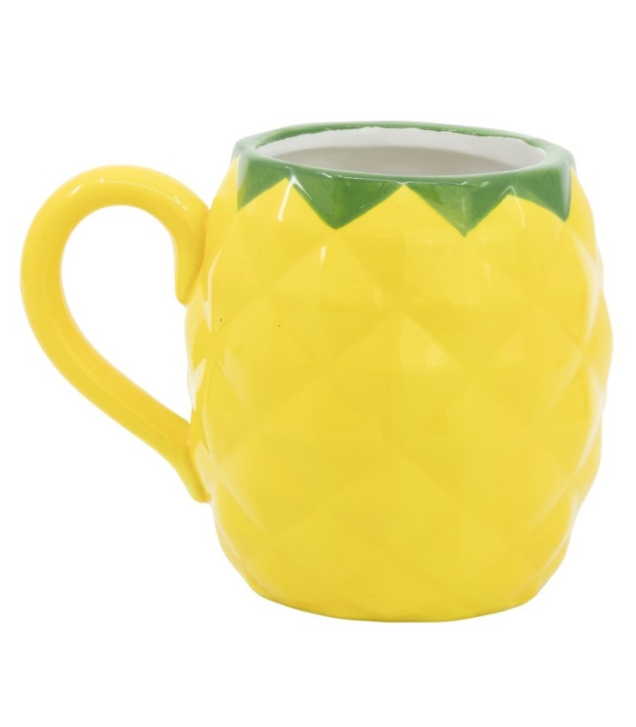 Caneca Cerâmica 3D Stitch Abacaxi em Caixa de Presente