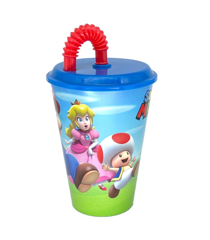 Copo Canudo Easy 430 ML Super Mario
