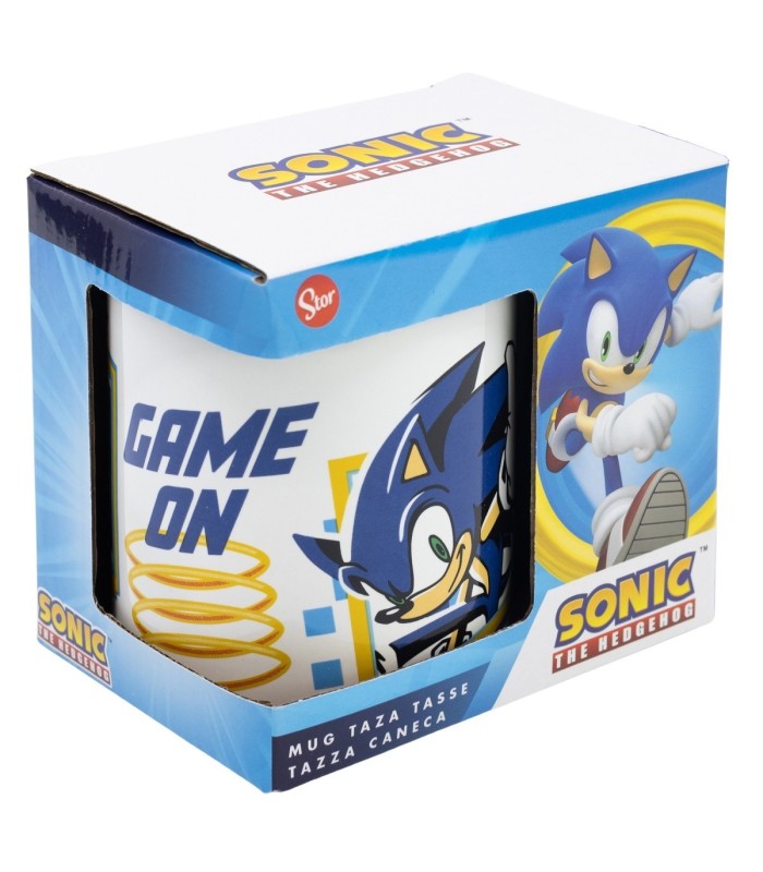 Caneca de Cerâmica 325 ml Sonic Game On com Caixa de Presente