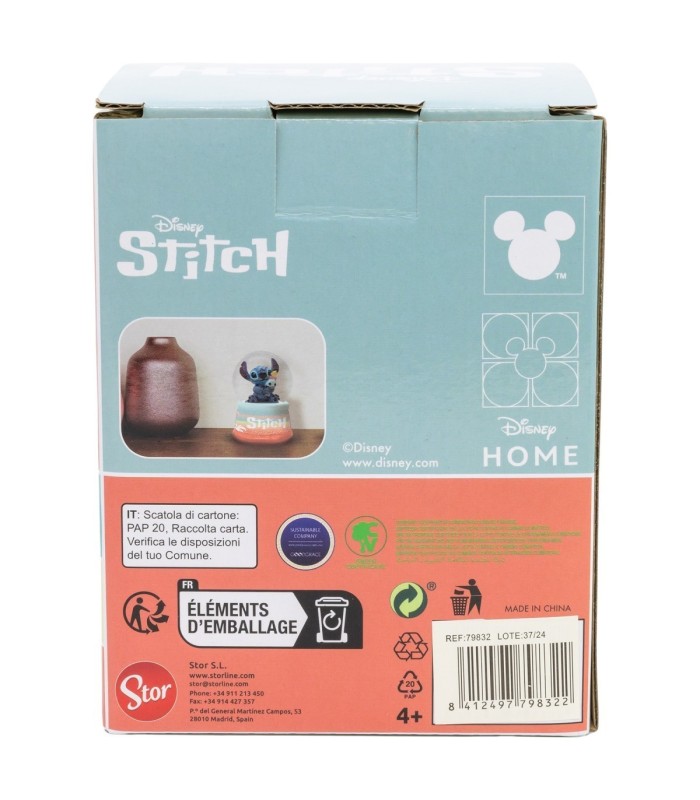 GLOBO DE NEVE STITCH EM CAIXA DE PRESENTE