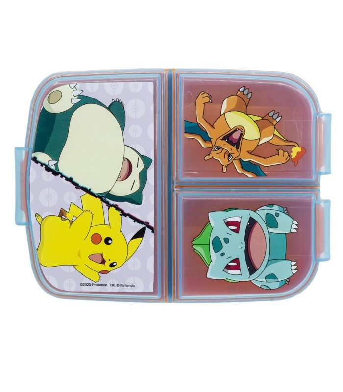 Fiambrera Múltipla Pokémon com 3 Compartimentos