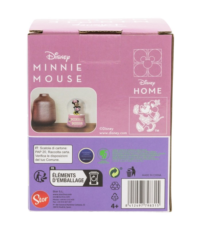 Globo de Neve Minnie Mouse em Caixa de Presente