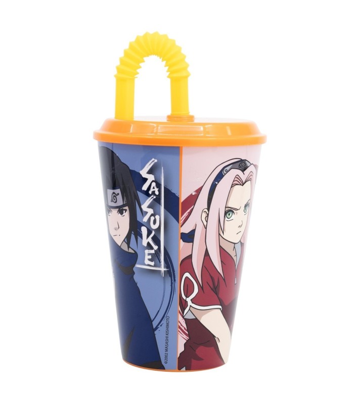Copo Naruto Easy 430 ml com tampa e palhinha
