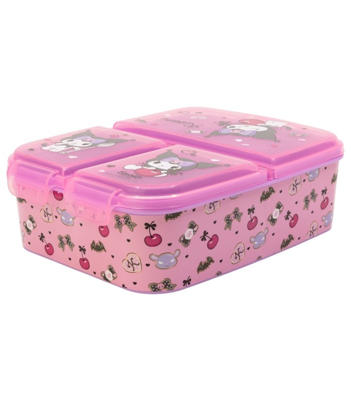 Fiambrera Múltipla Kuromi com 3 Compartimentos