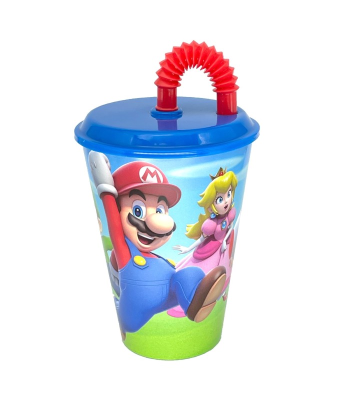 Copo Canudo Easy 430 ML Super Mario