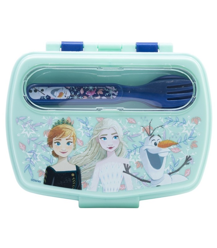 Fiambrera Retangular Frozen – Sanduíche com Talheres