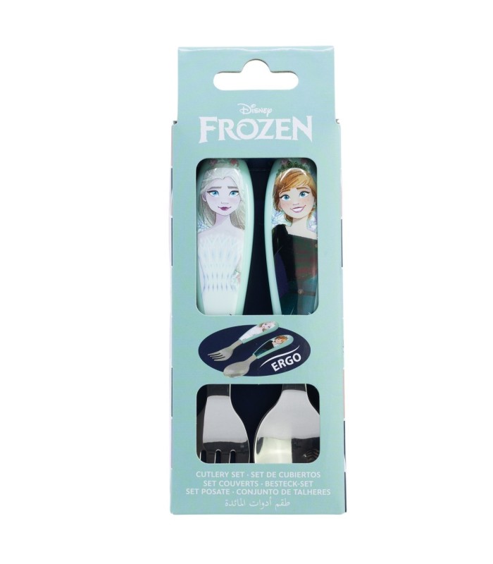 Conjunto de 2 Talheres Metálicos Frozen – Colher e Garfo