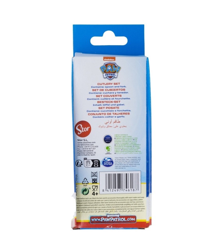 Conjunto de 2 Talheres Metálicos Patrulha Canina Pup Power