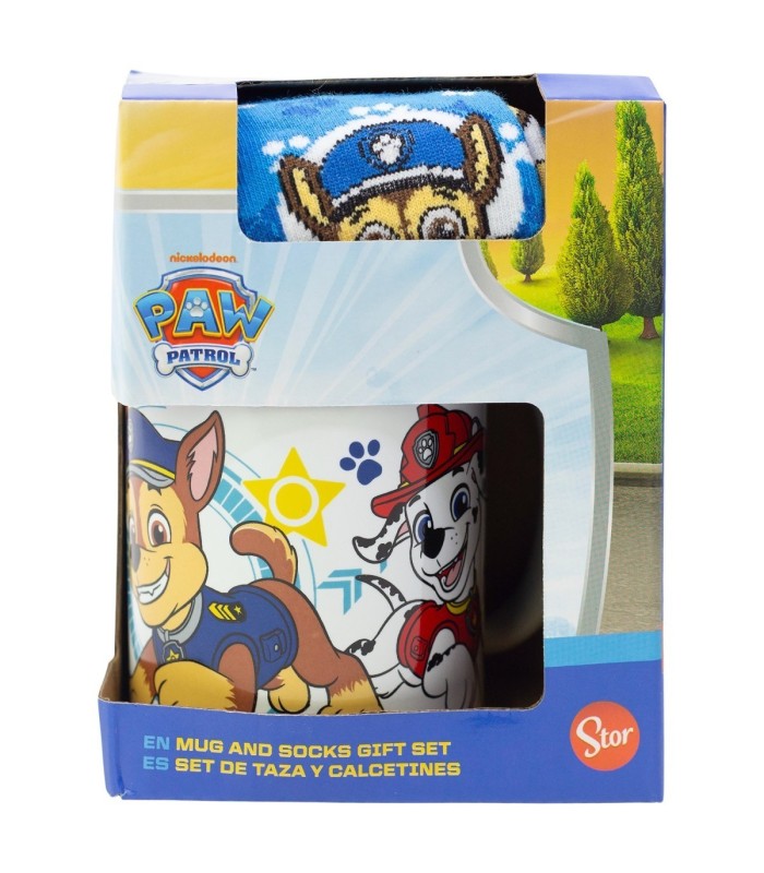 Conjunto de Meias e Caneca Cerâmica 325 ml Patrulha Canina