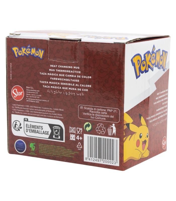 Caneca Cerâmica 325 ml Mudança de Cor Pokémon