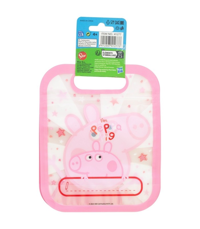 SET 4 BOLSAS COM FECHO ZIP PEPPA PIG