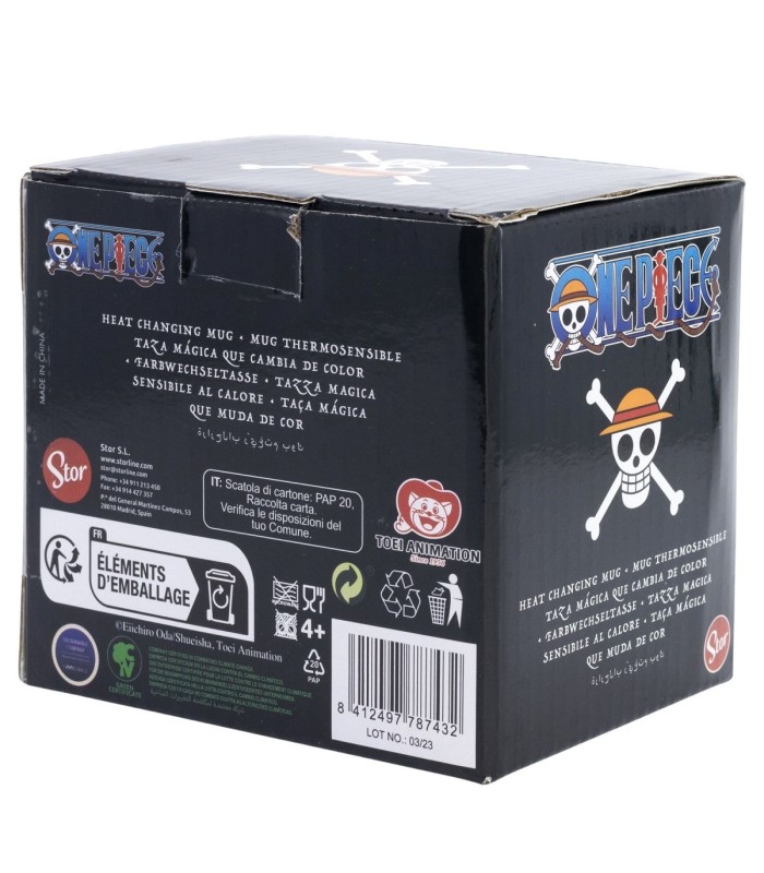 Caneca Cerâmica 325 ml Mudança de Cor One Piece