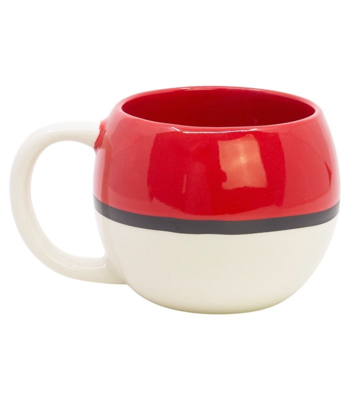Caneca Cerâmica 3D 490 ML Pokémon Pokébola em Caixa de Presente