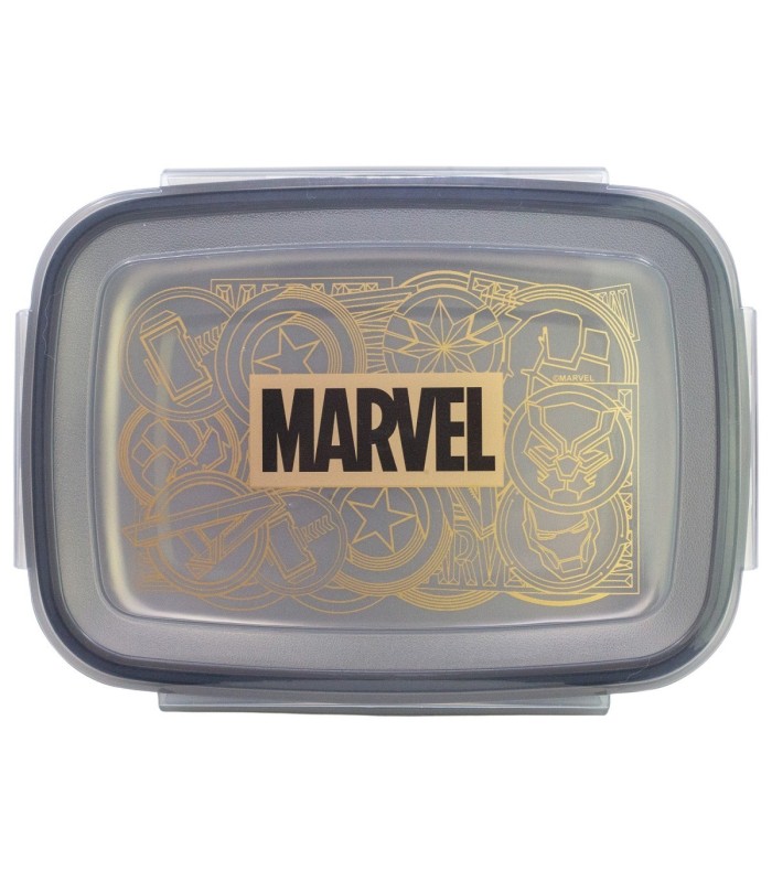 Marmita Retangular Inox 1090ml Marvel Golden Treasure