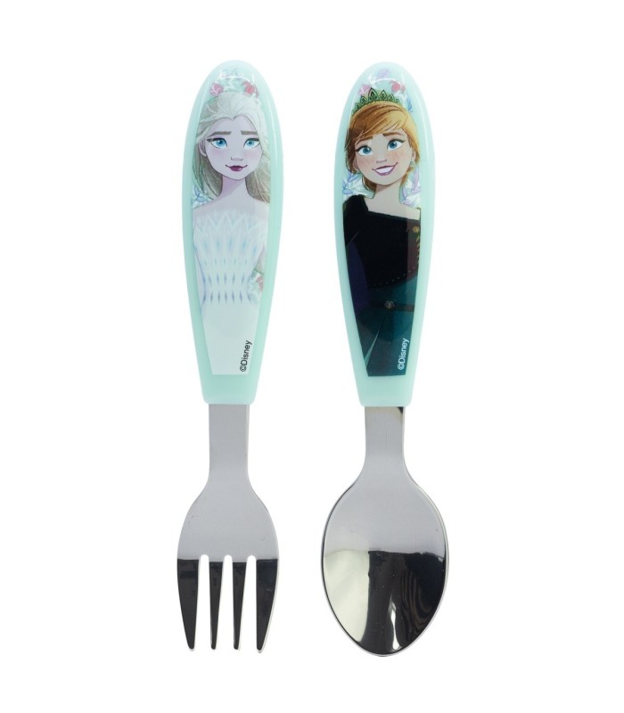 Conjunto de 2 Talheres Metálicos Frozen - Colher e Garfo