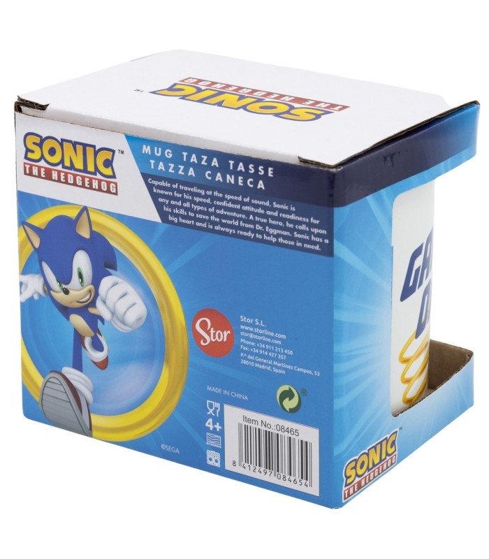 Caneca de Cerâmica 325 ml Sonic Game On com Caixa de Presente
