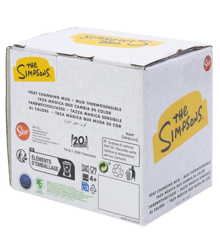 Caneca Cerâmica 325 ml Mudança de Cor Simpsons Homer