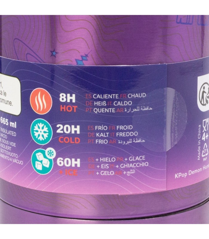Garrafa Glam Térmica Aço Inoxidável 665 ml KPOP Demon Hunters