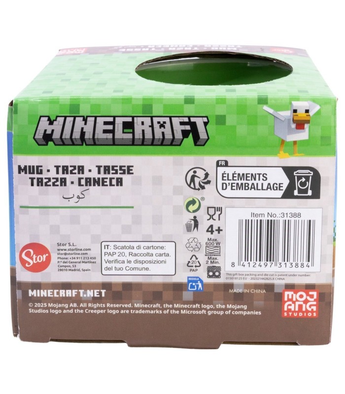 Caneca Cerâmica Elite 380 ml Minecraft